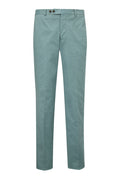 Teal Flat Front Garment Dyed Trousers
