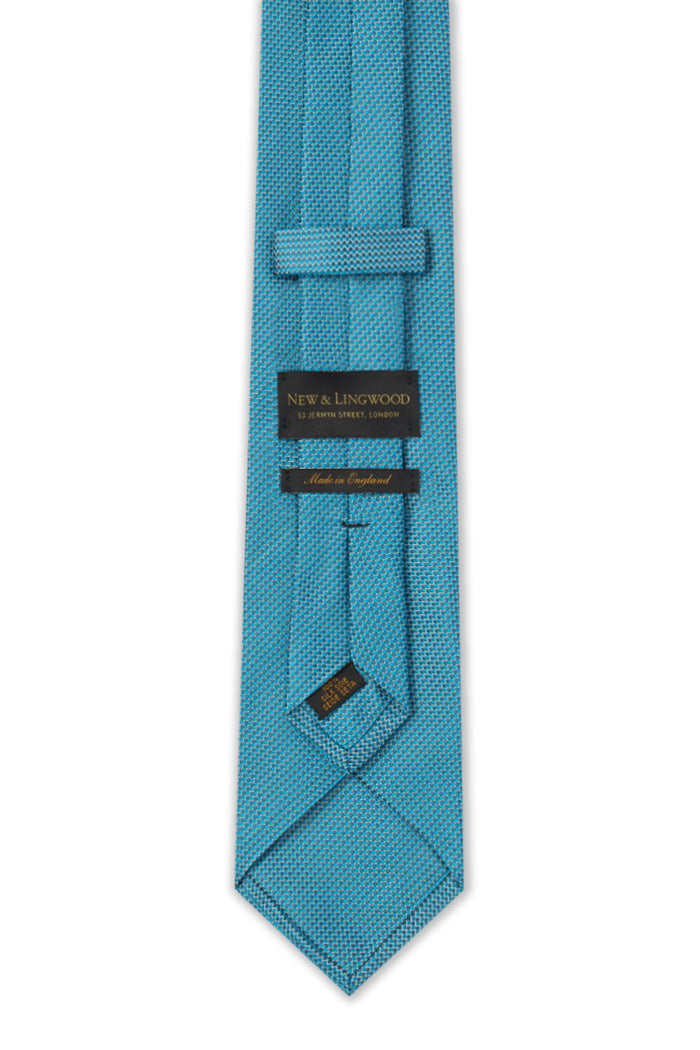 Teal Micro Pattern Woven Silk Tie