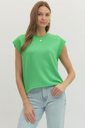 Textured Cap Sleeve Top