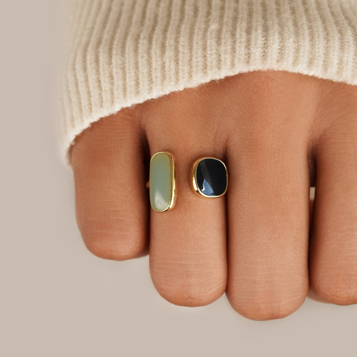 The Aqua – Women's Aquamarine Wrap Ring | Huna Signatures