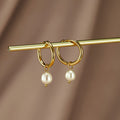 The Bella – Women's Freshwater Pearl Hoop Earrings | Huna Signatures