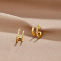 The Claw – Women's 18K Gold Crystal Earrings | Huna Signatures