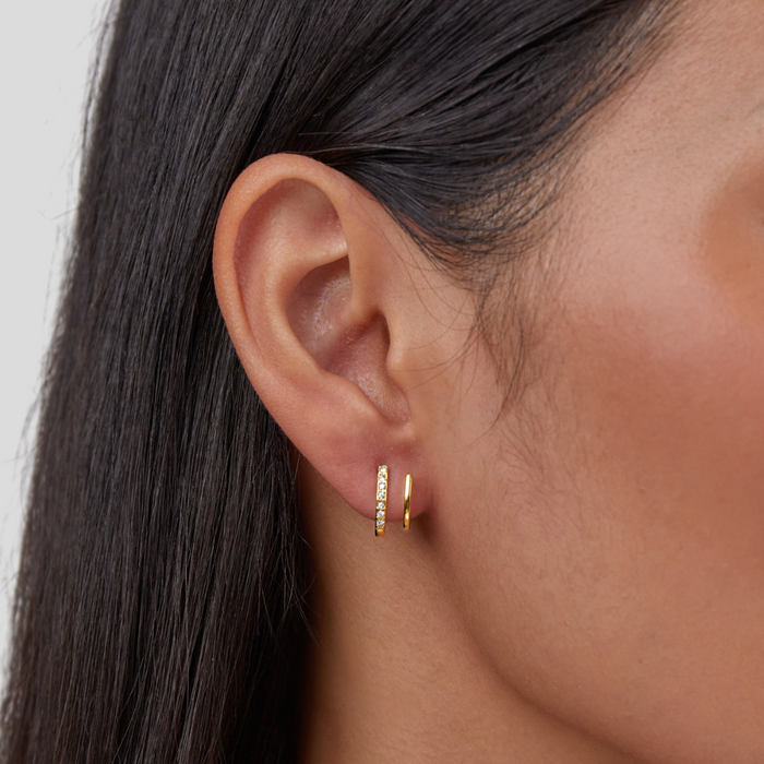 The Claw – Women's 18K Gold Crystal Earrings | Huna Signatures