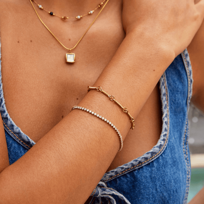 The Cordelia – Women's 18K Gold Tennis Bracelet | Huna Signatures