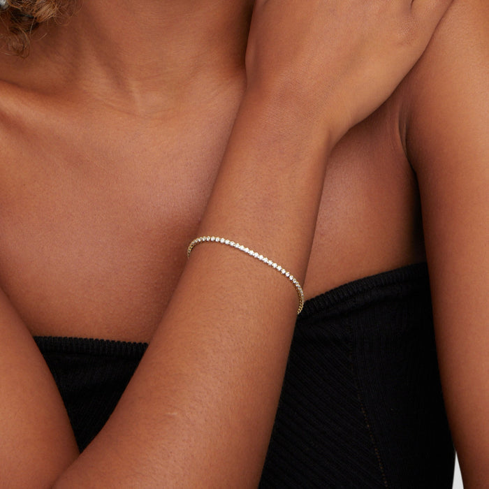 The Cordelia – Women's 18K Gold Tennis Bracelet | Huna Signatures