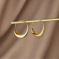 The Drop – Women's Classic Gold Drop Hoop Earrings | Huna Signatures