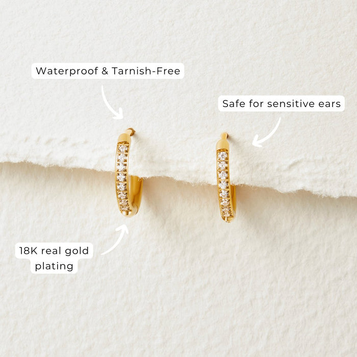 The Eternity – Women's Crystal Hoop Earrings | Huna Signatures
