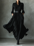 The Ottilie – Women's Textured Pleated Maxi Dress | Huna