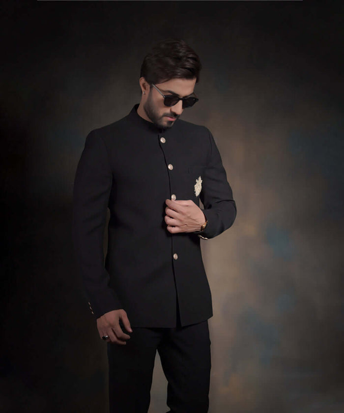 The Rockstar | Jet black Prince jacket