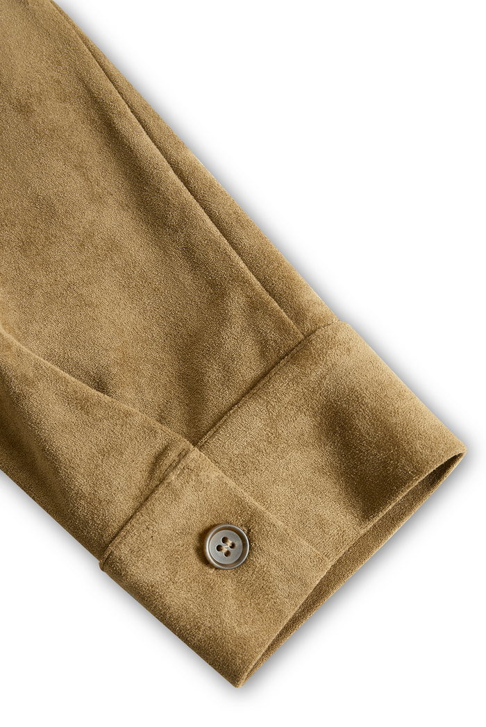 The Rosalind – Women's Faux Suede Long Sleeve Midi Dress | Huna
