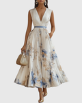 The Rowella – Women's Pleated Maxi Dress | Huna