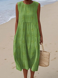 The Sara – Women's Patterned Midi Dress | Huna