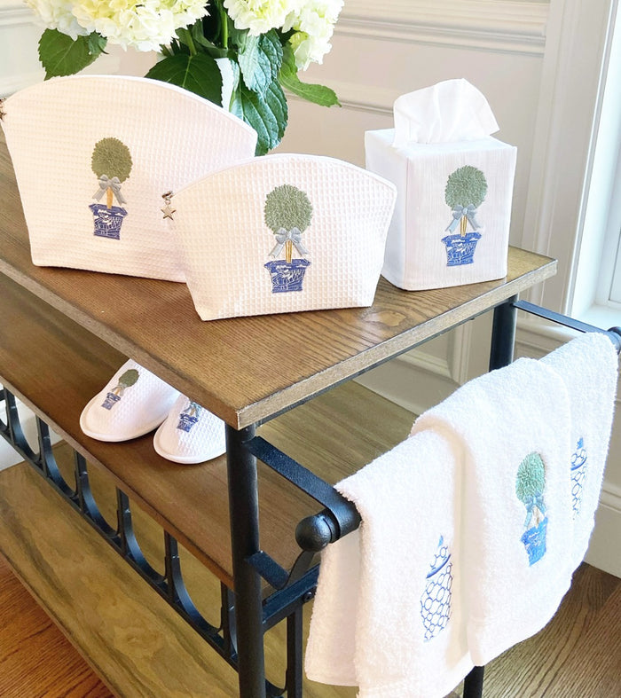 Tissue Box Cover, Boxwood Topiary