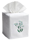 Tissue Box Cover, Embroidered Botanical
