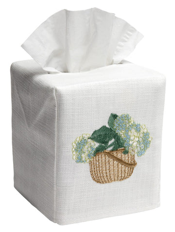 Hydrangea Basket (Cream/Blue)