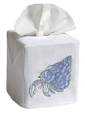 Tissue Box Cover, Hermit Crab (Blue)