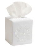 Tissue Box Cover, Napoleon Bee Wreath (White)