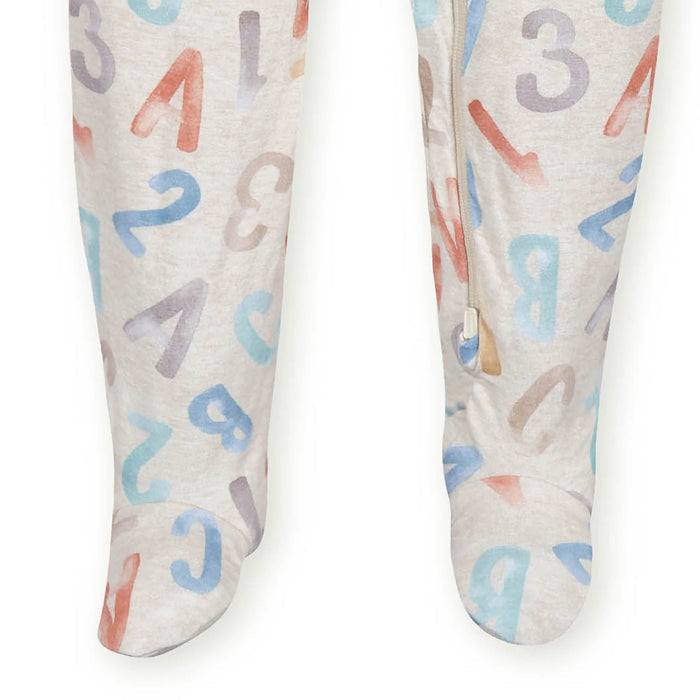 Baby & Toddler ABC Buttery-Soft Viscose Made from Eucalyptus Snug Fit Footed Pajamas