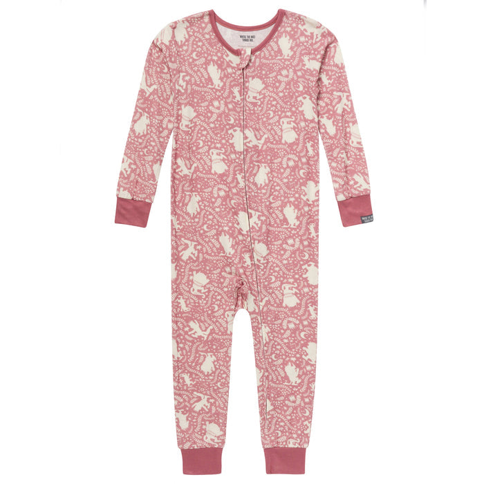Baby & Toddler Girls Dusty Rose Where The Wild Things Are Footless Pajamas Sleepwear Modern Moments™ by Gerber®