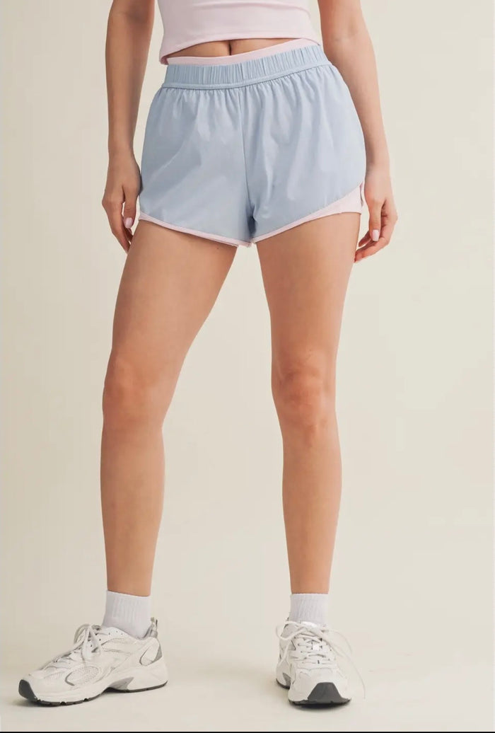 Two Tone Layered Shorts