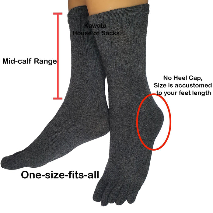 Unisex Mid Calf Toe Socks - Kawata House of Socks