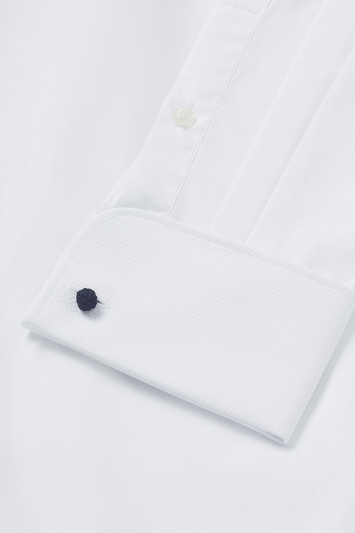 White Classic Fit Double Cuff Marcella Evening Shirt