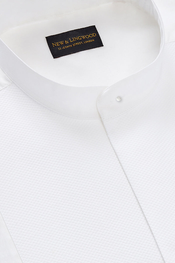 White Curzon Standard Fit Marcella Neckband Shirt