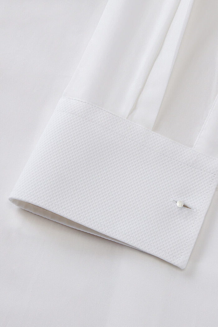 White Curzon Standard Fit Marcella Neckband Shirt