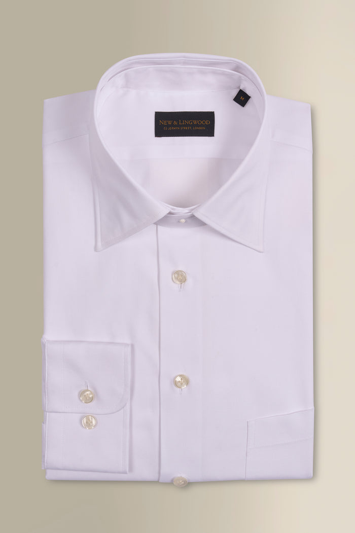 White Detachable Collar Standard Fit Oxford Shirt