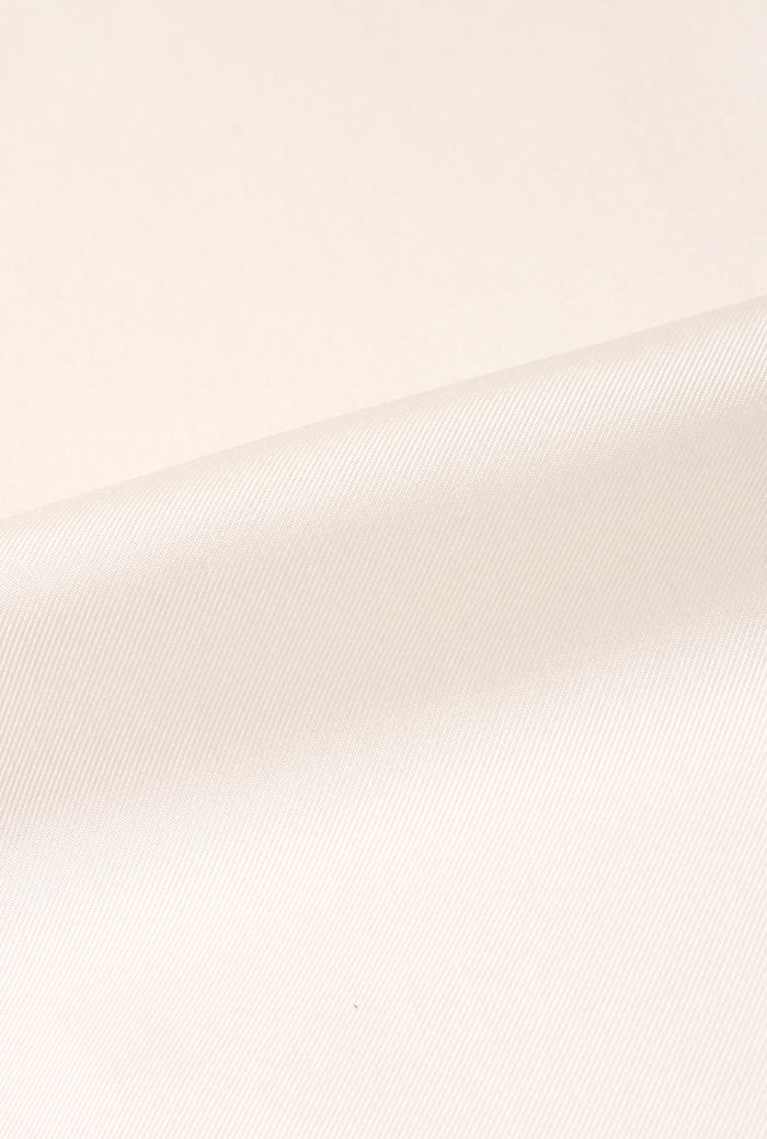 White & Navy Border Silk Pocket Square