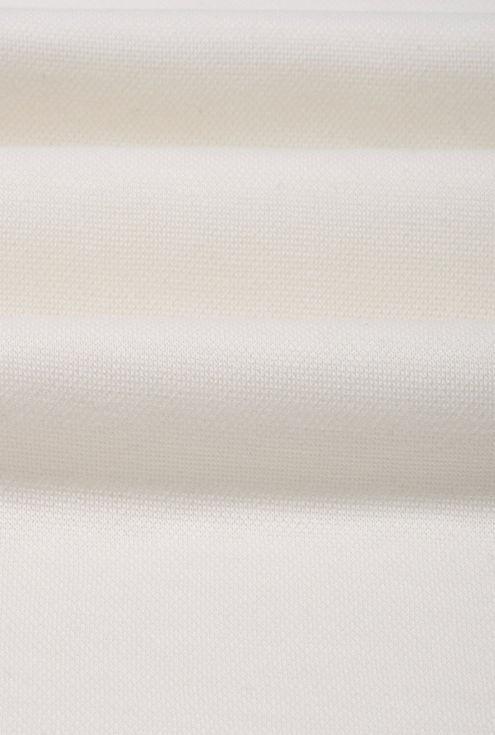 White One Piece Collar Cotton & Cashmere Popover Shirt