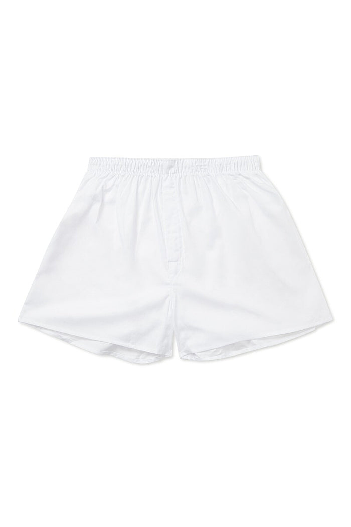 White Oxford Cotton Boxer Shorts