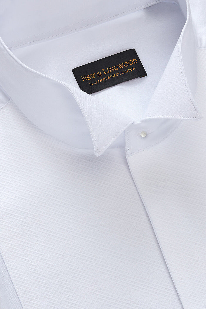 White Ritz Wing Collar Classic Fit Marcella Evening Shirt