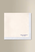 White & Sky Border Silk Pocket Square