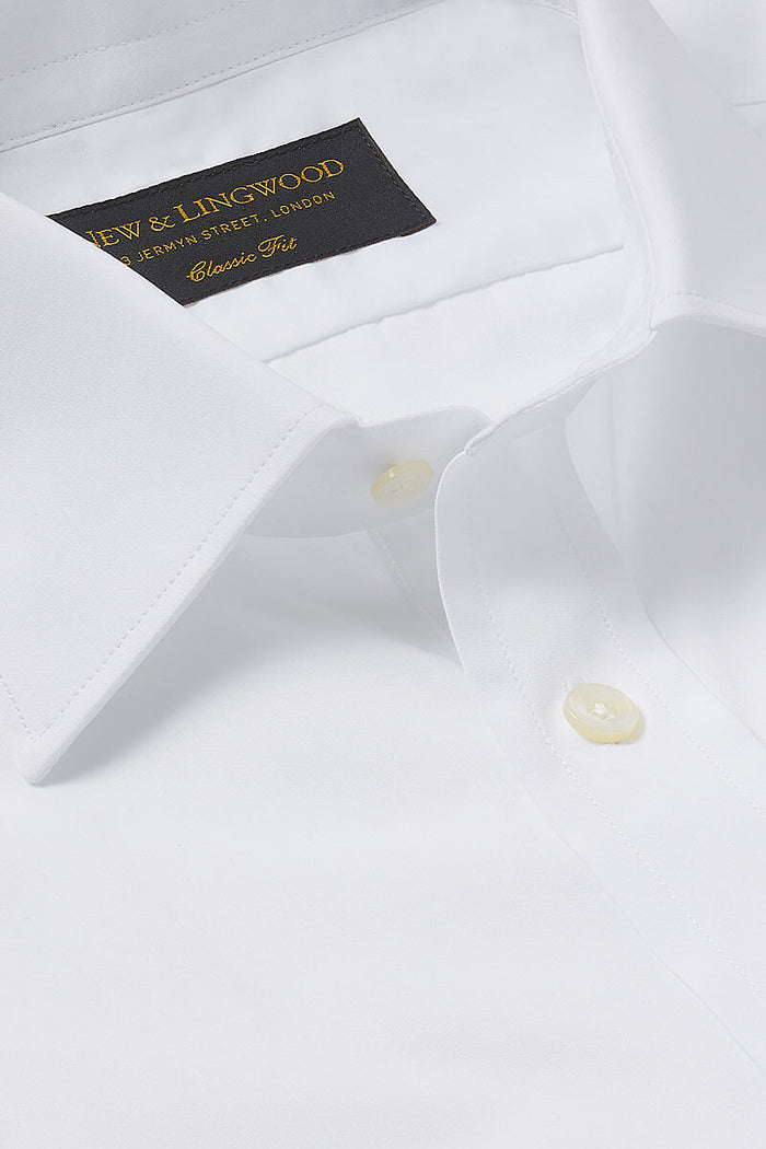 White St James' Collar Classic Fit Double Cuff Poplin Shirt