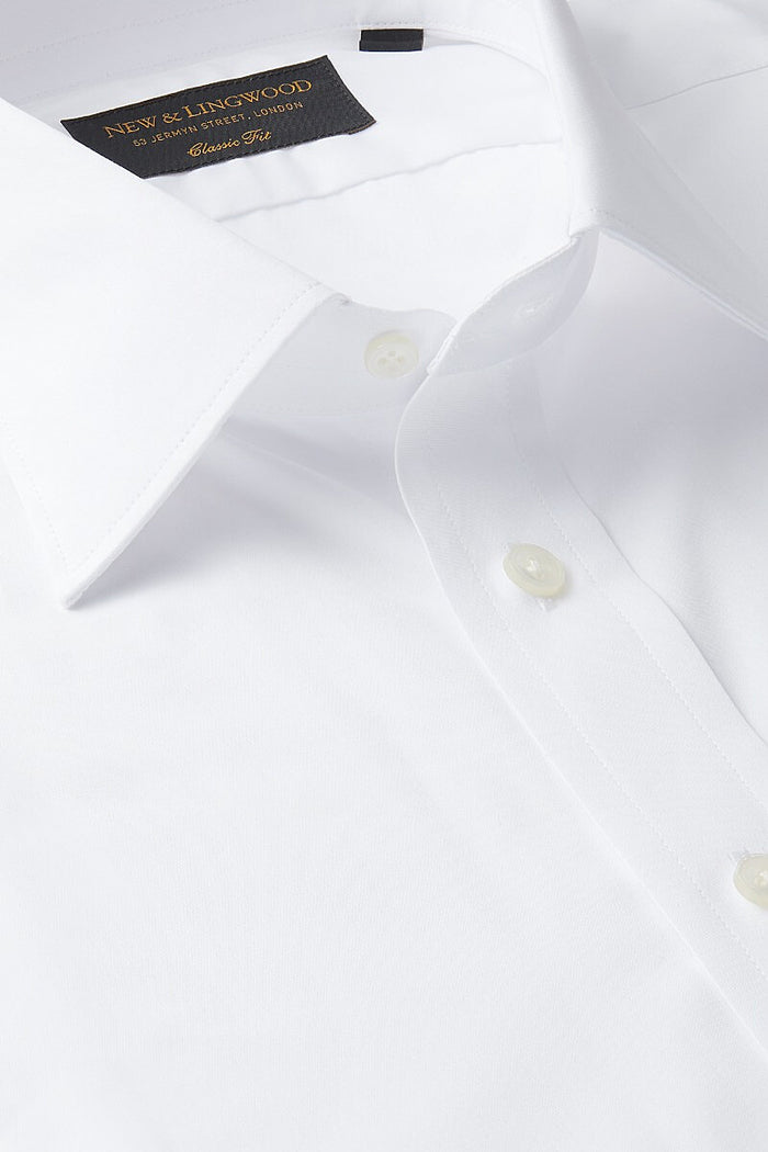 White St James' Collar Classic Fit Single Cuff Poplin Shirt