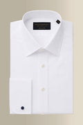 White St James' Collar Tailored Fit Double Cuff Poplin Shirt