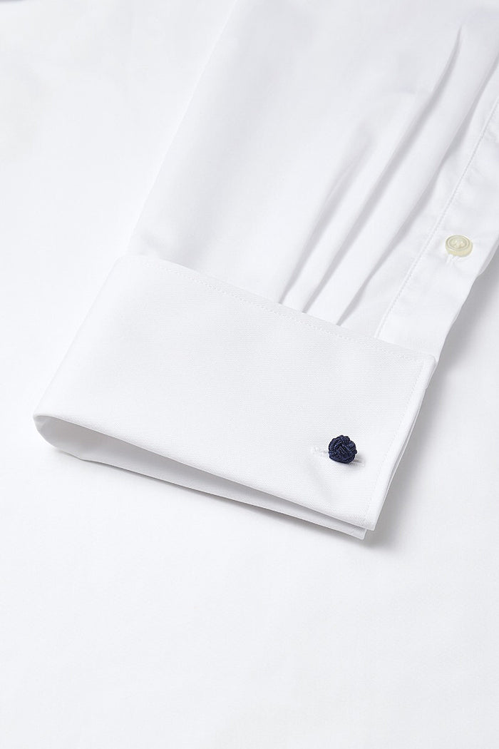White St James' Collar Tailored Fit Double Cuff Poplin Shirt