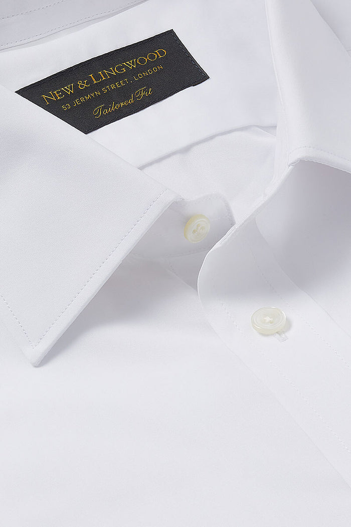 White St James' Collar Tailored Fit Single Cuff Poplin Shirt