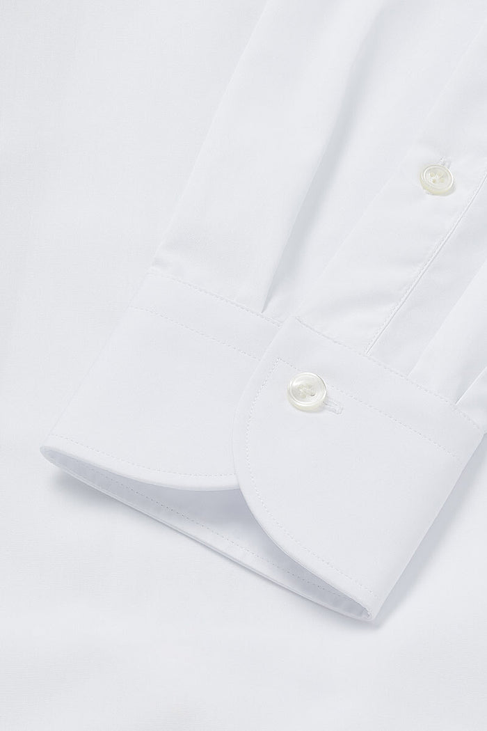 White St James' Collar Tailored Fit Single Cuff Poplin Shirt