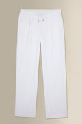 White Stripe Drawstring Madras Trousers