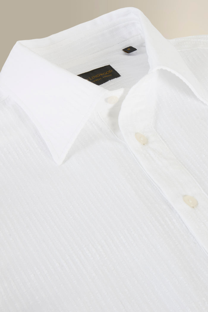 White Stripe Madras Popover Shirt