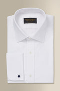 White Tailored Fit Double Cuff Marcella Evening Shirt