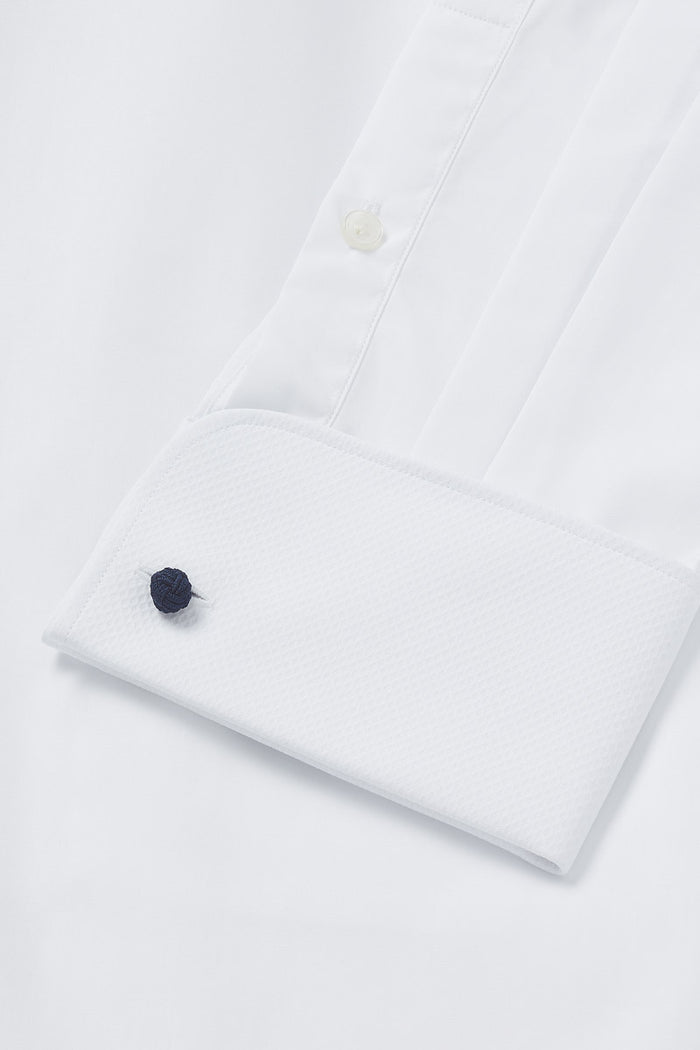 White Tailored Fit Double Cuff Marcella Evening Shirt