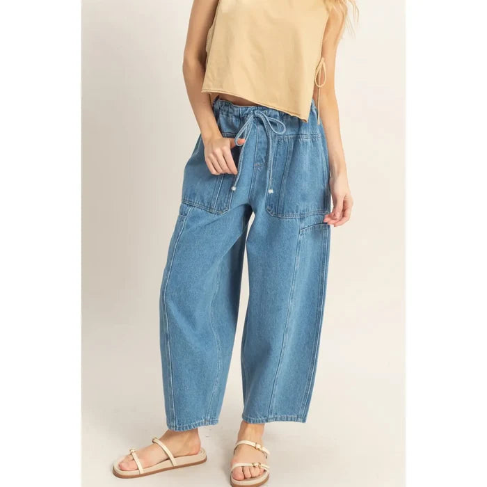 Wide Pants with Oversize Pockets
