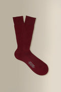 Wine Mid Calf Cotton Socks