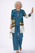 Women's 3 Piece Set UK – Blue & Gold Marble | The Teresa | Huna