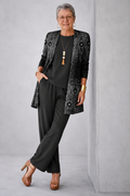 Women's 3 Piece Set UK – Elegant Black | The Hedley | Huna