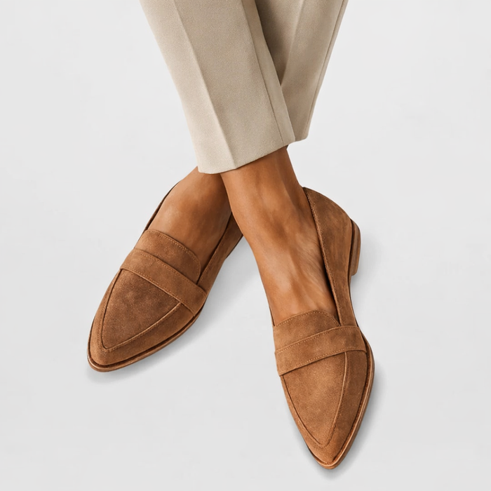 Women's Orthopedic Loafers Soft Suede Elegant Fit Classic Neutral