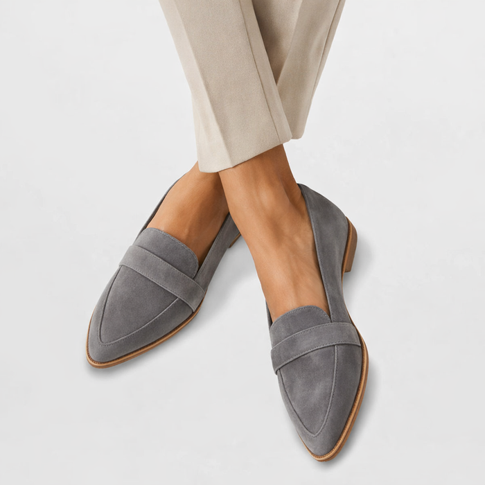 Women's Orthopedic Loafers Soft Suede Elegant Fit Classic Neutral